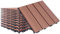 LZQ WPC Terrassenfliesen Klickfliesen Holzoptik Terrassendielen Fliese für Balkon Garten Bodenbelag, 30 x 30 cm Filterbares Wasser Kunststoff Fliesen Zuschneidbar (22 Stück / 2 m²，Braun)