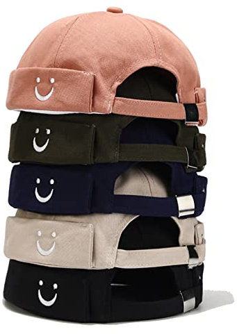 Faringoto Uni Krempenlose Mützen ohne Visier Sailor Skullcap Beanies, 111-5 Farben, Einheitsgröße