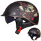 Casque Bol Homologué ECE Casque Jet Brain - Cap Demi-Casque Moto Vintage Casque Demi-Coque RéTro Ouvert Casque à VisièRe IntéGréE Cruiser Chopper Scooter Cyclomoteur,B-M=（57~58cm）