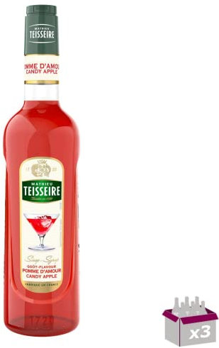 Lot de 3 - TEISSEIRE - Sirop Pomme d'amour - 70cL