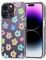 MOSNOVO Case for iPhone 14 Pro Max, [Buffertech 6.6ft Military-Grade Drop Protection] [Anti Peel Off Tech] Clear TPU Bumper Phone Case Cover Design - Groovy Flower