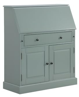Vente-unique Sekretär - MDF & Kiefernholz - Mandelgrün - CLEORE