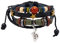 Prosy gewebtes Lederarmband, geflochtene Manschettenarmbänder, Sterne, Musiknote, Perlenarmbänder, ethnische Tribal, elastische Armbänder für Männer und Frauen (Schwarz)
