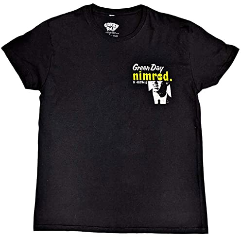 Green Day T Shirt Nimrod Tracklist Band Logo Official Unisex Black L