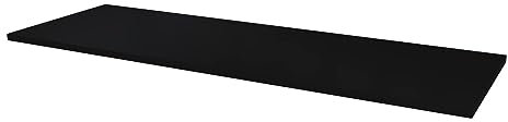 SoDREAMER 18 mm Melaminharzbeschichtete 20 x 120cm Spanplatte ABS-Kante 3 Seiten Schwarz