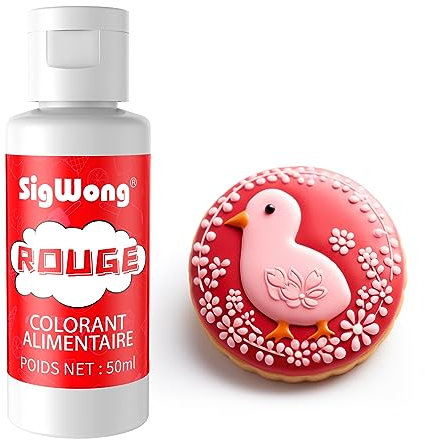 Colorant Alimentaire Liquide, 50ml Concentré Colorant Peinture Alimentaire Pour Gâteau, Cuisson, Décoration, Glaçage - Colorants Alimentaires Pour Biscuits - Rouge
