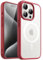 JETech Magnetic Case for iPhone 15 Pro 6.1-Inch Compatible with MagSafe, Translucent Matte Back Slim Shockproof Phone Cover (Maroon)