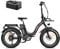 Fafrees 1080Wh Electric Bike, Folding Electric Bike WITH 48V 22.5Ah Removable Battery, 100KM Mileage Ebike for Adults, 20 * 4.0 Electric Mountain Bike 7 Speed Gears, Official F20 Max 2024 Black