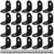 20 unidades de abrazaderas de esquina, soportes de ángulo derecho de 90 grados, soportes en L, soportes de esquina de acero inoxidable negro pequeño para muebles de madera, mesa de silla de gabinete