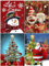ZHAOMIMI 4 piezas Navidad Diamond Painting Juego completo, 5D pintura de diamantes Fotos con accesorios bricolaje pintura de diamantes feliz navidad para Sala de estar Dormitorio Oficina, 30x40cm