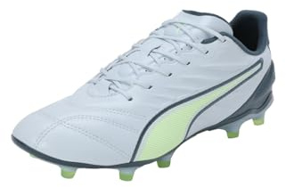 PUMA King PRO FG/AG Soccer Shoe, Frosted Dew-Fizzy Apple-Gray Skies, 37.5 EU