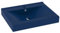 vidaXL Lavabo avec Trou de Robinet Vasque à Poser de Toilette Lave-mains de Salle de Bain Cuisine Maison Intérieur Bleu Foncé Mat 60x46 cm Céramique