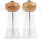 Salter BW12949BEU7 Harper Mill Set – Salt & Pepper Mills, Ceramic Universal Mechanism, Spice Mills with Adjustable Grind from Fine to Coarse, Twist to Grind, Clear Acrylic Body with Wooden Top