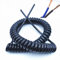 Cable espiral de resorte Cable espiral de alambre telescópico de resorte de 2 conductores, 24AWG 20AWG 17AWG 14AWG Cable de alimentación negro Longitud de línea de cable extensible 2,5 m 2 conductores