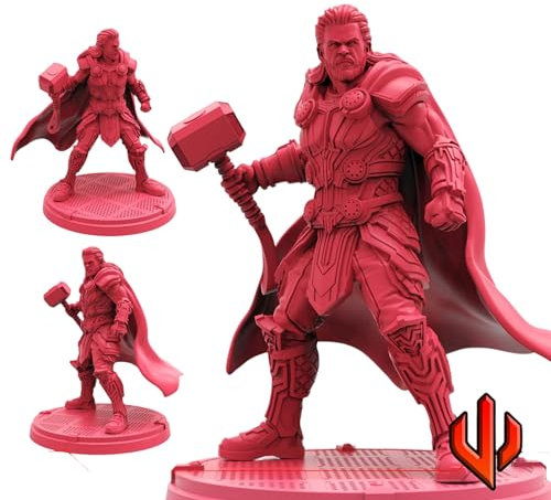 TYL | HAMMER MAN 1|- Gray Unpainted Miniature Fantasy Miniatures for War Gaming, RPG Heroic - Scale Figures, Detailed Tabletop Boardgame Accessories, Realistic 3D Miniature (40mm)