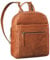 ROYALZ città zaino signore piccola pelle daypack 'Delaware' moderno vintage zaino Donne vera pelle adatto per DIN A5 documenti 10 pollici tablet, Colore:Texas marrone