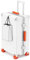 Alurahmen-Koffer Retro-Trolley-Koffer Boarding-Code-Box Koffer Spinner-Koffer(White,20in)