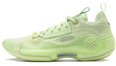 LI-NING Way of Wade 10 Serie Avocado Herren-Basketballschuhe Futter rutschfest Professionelle Stoßdämpfung Sneaker Sportschuhe Hellgrün EU 45