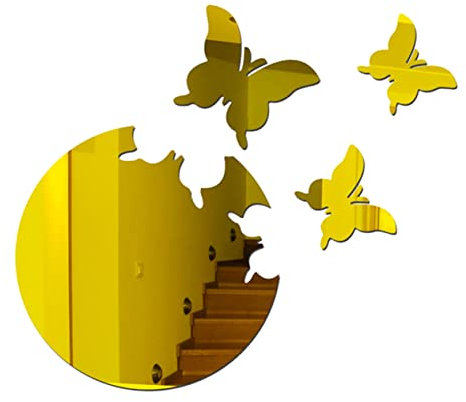 KONTONTY 1 Satz Diy-aufkleber Acrylaufkleber 3d-spiegel-wandaufkleber 3d-acryl-spiegelaufkleber Aufkleber Vorhanden 3d-aufkleber 3d-wandaufkleber Spiegelaufkleber Selber Machen Silver