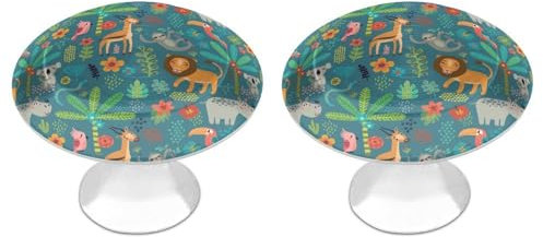 Tilivyx Door Knobs Decorative Jungle Animals Drawer Handles Cabinet Pull Handles for Cupboard Wardrobes Bedside Table Bookcase 2 PCS