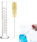 Messzylinder Glas,100 ml,1 Stück mit 1Stück Waschbürste für Dickglas Graduierten Glasmesszylinder Set Chemistry Messung Werkzeuge