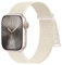 Ynitec Nylon Cinturino Sport Compatibile con Cinturino Apple Watch 46mm 44mm 45mm 42mm 49mm, Cinturino Intrecciato Morbido e Traspirante per iWatch Series 10 9 8 7 6 5 4 3 2 1 SE Ultra, Luce Stellare