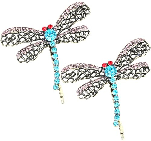 4 Stück Libellen-Haarspangen, Modische Kristalldekoration, Einteiliger Clip Für Mädchen, Kreative Strass-Tiara, Frisur-Fixierungsclip