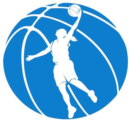 Basketball-Wandaufkleber, wasserdicht, Vinyl, Wandtattoo für Schlafzimmer, Wohnzimmer, Heimdekoration, Zubehör, Aufkleber, groß – 48 x 51 cm