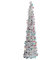 TOPINCN Albero di Natale Pop-up da 4,9 Piedi, Albero di Natale Pop-up con Paillettes Albero di Natale Artificiale Pieghevole Orpello Pieghevole Matita Sottile Albero di Natale Albero di