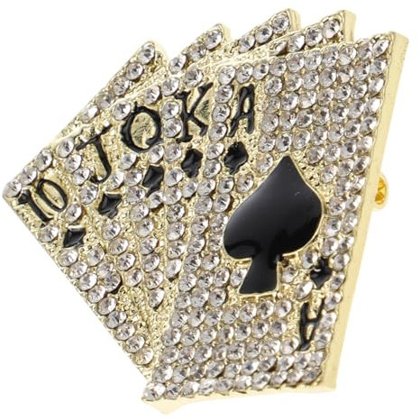 GAROZATION Poker Brosche Vintage Schmuck Stilvolles Modeaccessoire