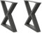 vidaXL Pieds de table basse 2 pcs anthracite 50x(42-43,3) cm, table basse de jambe de table, pied de table basse en acier, pied de table de meuble