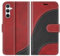 BoxTii Cover per Samsung Galaxy A55 5G, Custodia in PU Pelle Portafoglio, Magnetica Flip Cover a Libro con Slot per Schede per Galaxy A55 5G, Rosso