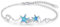 JFASHOP Damen Stern Armband 925 Sterling Silber Sterne Armband Opal Armkette Geschenk für Muttertag Mädchen Tier Schmuck Armreif Armkette für Frau Freundin