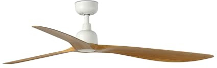 Faro Outwood Großer 3-Flügel-Deckenventilator Mattweiß, Eichenholz IP44