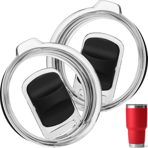 2 Pack 30 oz Yeti Tumbler Lids, Replacement Tumbler Lids for Yeti 30 oz Tumbler, 14 oz Mug, 26 oz Cup, 35 oz Straw Mug, Magnetic Slider Switch, Splash Proof Coffee Cup Cover, Mug Lids, BPA Free