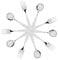 ELAYARD 5 Juegos juego de cubiertos para alimento pequeños pequeña cucharas para comiendo curvo utensilio para utensilios metalicos para bebes acero inoxidable 410 Plata