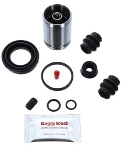 Bigg Red – Rear Brake Caliper Rebuild Repair Kit + LOADED Piston – Compatible with Opel Astra H