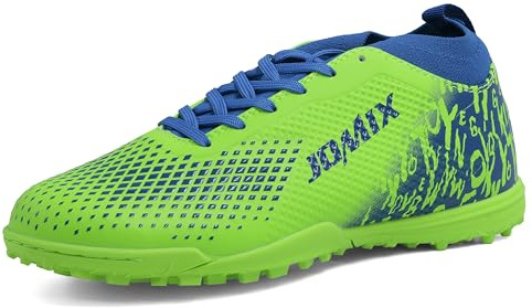 JOMIX Scarpe da Calcio Uomo Scarpe da Calcetto Uomo – Multitacchetti TF per Campi Sintetici ed Erba Artificiale – Leggere, Resistenti e Antiscivolo MOS250437 (Verde, 45)
