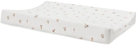 Jollein Wickelauflagenbezug Jersey – Animal Friends – 50x70cm – 100% Baumwolle – OEKO–TEX Zertifiziert – Bezug Wickelauflage
