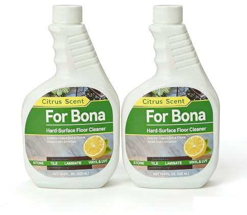 Floor Cleaning Liquid, Compatible For Bona. Hard Floor Cleaner, 500ml Lemon-scented Refill(2pack)