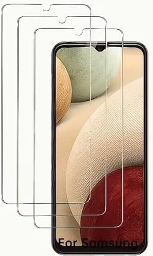 New&Teck Lot de 3 Verre Trempé pour Samsung Galaxy A12 5G, Film Protection Ecran, [Anti-Rayures], [Sans Bulles], [Installation Facile], Ultra Résistant Dureté 9H Glass