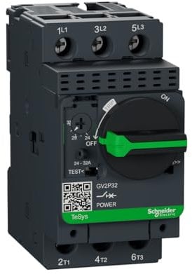 Schneider Electric, TeSys GV, GV2P32, Motor circuit breaker, TeSys GV2, 3P, 24-32 A, thermal magnetic, screw clamp terminals
