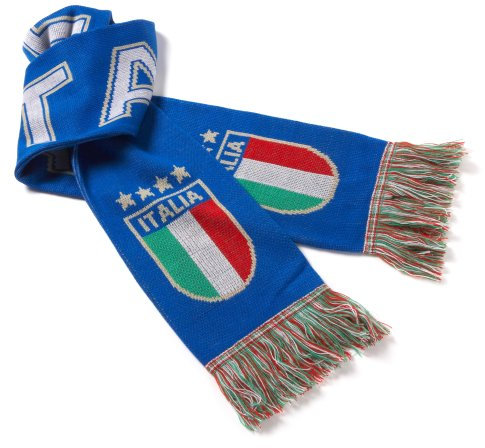 Fleck Design 5 Stern,91051,EM Fanschal Italien mit Fransen, Blau, Größe: 140cm x 17cm