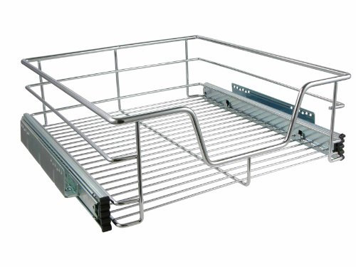 Teleskopschublade 50 cm aus Metall verchromt