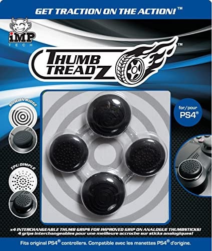Snakebyte Trigger Treadz, Thumb Treadz (PS4) - Gaming-Keycap-Set - Schwarz - Silikon, TPU - Spielkonsole