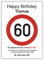 Verkehrszeichen 60 Geburtstag Verkehrsschild Hinweisschild Geschenkidee zum 60 Geburtstag Kunstdruck Bild persönliches Geschenk Karte 60 Jahre Frau Mann mit Name und Datum Geburtstagsschild