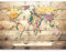 Fotomurales 3D - Ilusion Optica 3D 210x150 cm - Fotomural Poster Finestra - Fotomurales Papel pintado - Cuadro Mapa Mundi Mapa del Mundi Continente