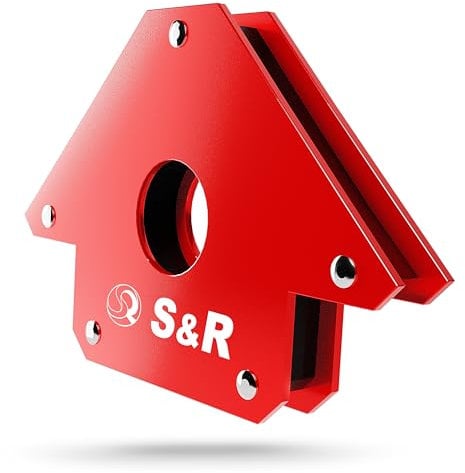 S&R welding magnet 125 mm Mounting angle in arrow shape with angles 45°, 90°, 135°, holds 34 pounds on each side (125 mm) Welding accessories, magnet for fixing