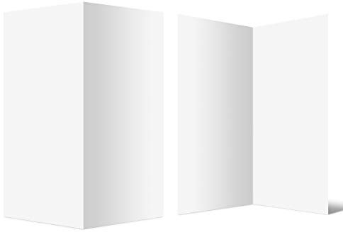 50 Blanko Klappkarten hoch DIN Lang 210 x 99 mm Bilderdruckpapier 300 g/qm Set Papier wählbar