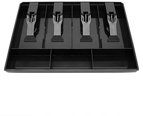 Registrierkasseneinsatz mit 5 Geldscheinfächern / 4 Münzfächer schwarz 4 Bill/3 Coin